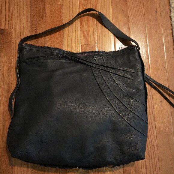 Kooba Genuine Leather Hobo Bag – Black (New with Tags) - Picture 1 of 4